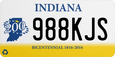 IN license plate 988KJS