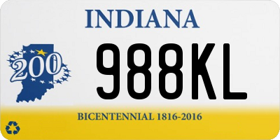 IN license plate 988KL