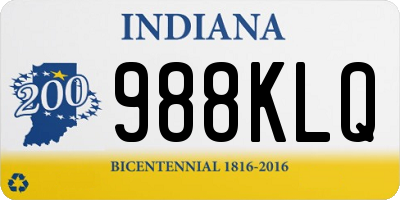 IN license plate 988KLQ