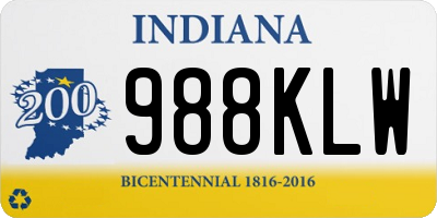 IN license plate 988KLW