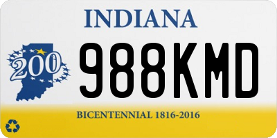 IN license plate 988KMD