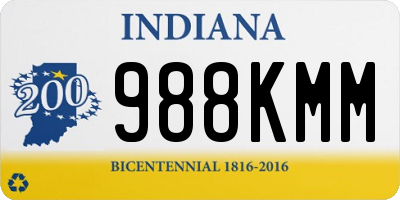 IN license plate 988KMM