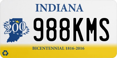 IN license plate 988KMS