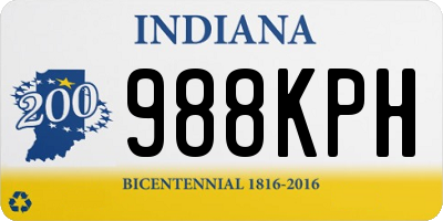 IN license plate 988KPH