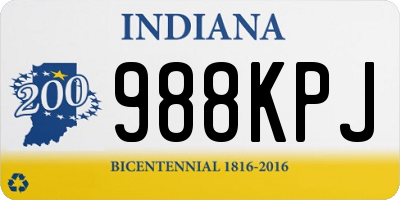 IN license plate 988KPJ