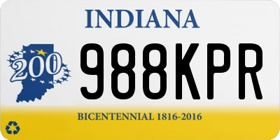 IN license plate 988KPR