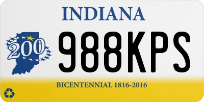 IN license plate 988KPS