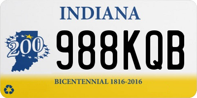 IN license plate 988KQB