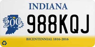 IN license plate 988KQJ