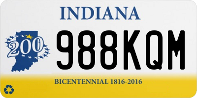 IN license plate 988KQM