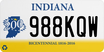 IN license plate 988KQW