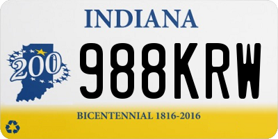 IN license plate 988KRW