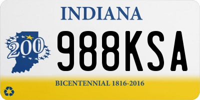 IN license plate 988KSA