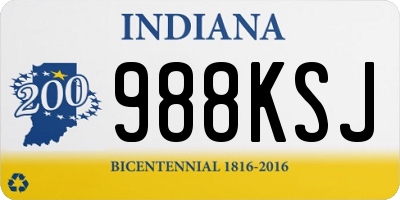 IN license plate 988KSJ