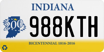 IN license plate 988KTH