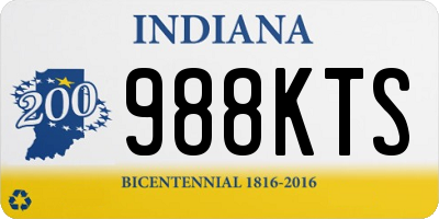 IN license plate 988KTS