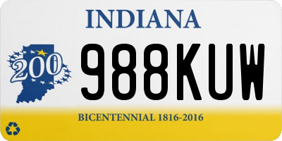 IN license plate 988KUW