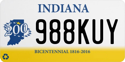 IN license plate 988KUY
