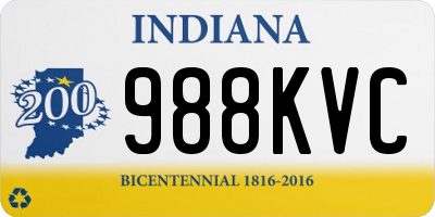 IN license plate 988KVC