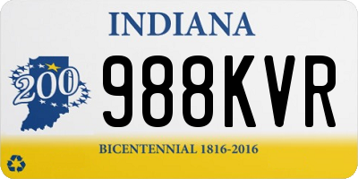 IN license plate 988KVR