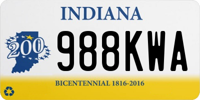 IN license plate 988KWA