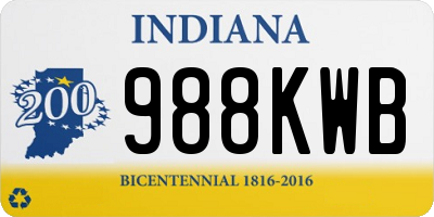 IN license plate 988KWB