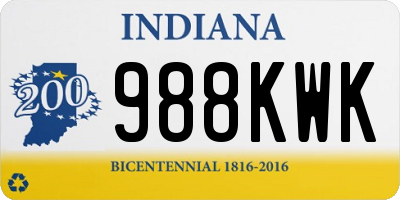 IN license plate 988KWK