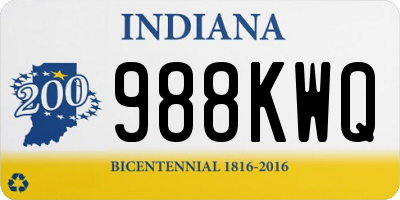 IN license plate 988KWQ