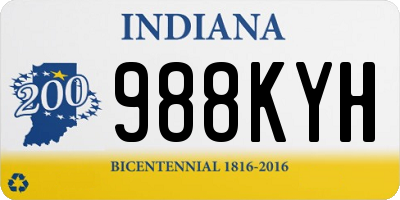 IN license plate 988KYH