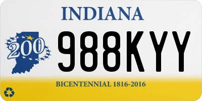 IN license plate 988KYY