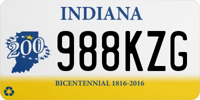 IN license plate 988KZG