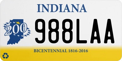 IN license plate 988LAA