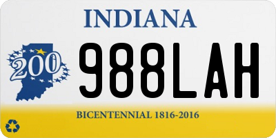 IN license plate 988LAH