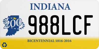 IN license plate 988LCF