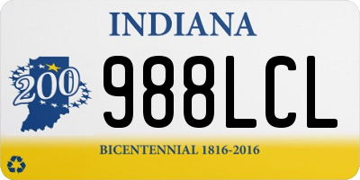 IN license plate 988LCL