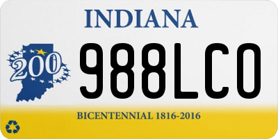IN license plate 988LCO