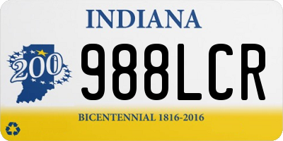 IN license plate 988LCR