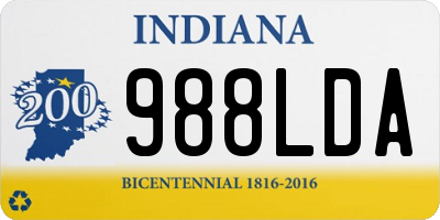 IN license plate 988LDA