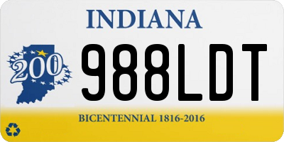 IN license plate 988LDT