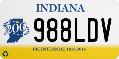 IN license plate 988LDV