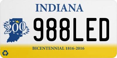 IN license plate 988LED