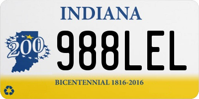 IN license plate 988LEL