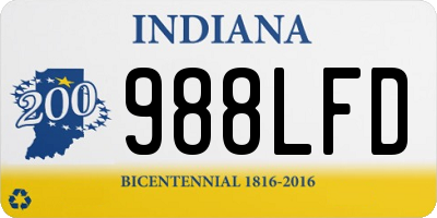 IN license plate 988LFD