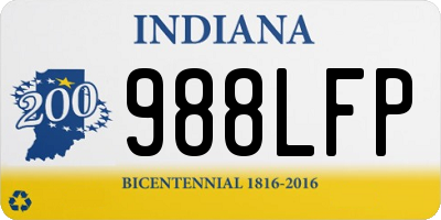 IN license plate 988LFP