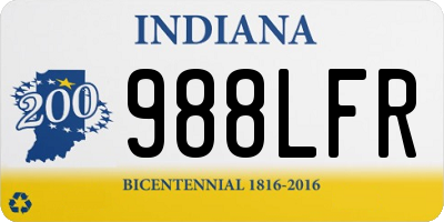 IN license plate 988LFR