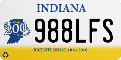 IN license plate 988LFS