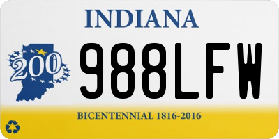 IN license plate 988LFW