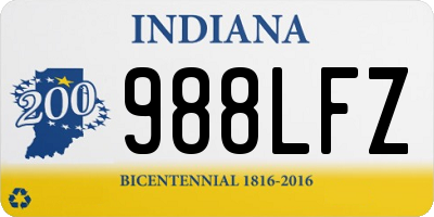 IN license plate 988LFZ