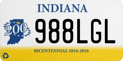 IN license plate 988LGL