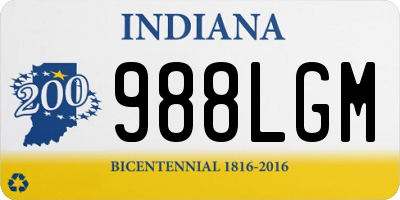 IN license plate 988LGM